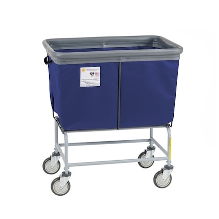 R&B Wire Products Elevated Basket Truck, Vinyl, Bumper, 6 Bushel, Navy 466SOB/NVY